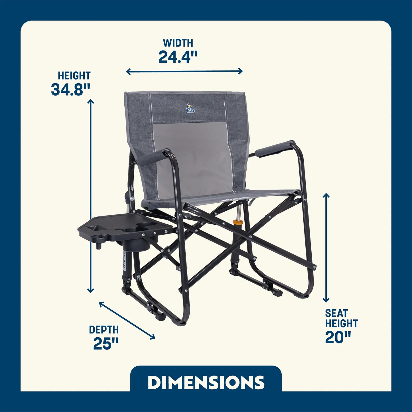 Freestyle Rocker™ with Side Table - Tailgate Ready
