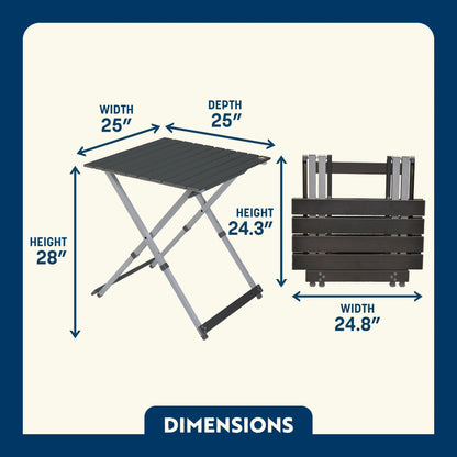 Compact Camp Table 25™ - Easy Serve