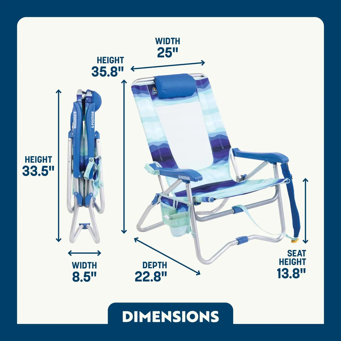 Bi-Fold Beach Chair™ - Weekend Ready