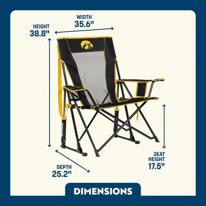College Comfort Pro Rocker™ - Iowa Hawkeyes - Weekend Tailgate