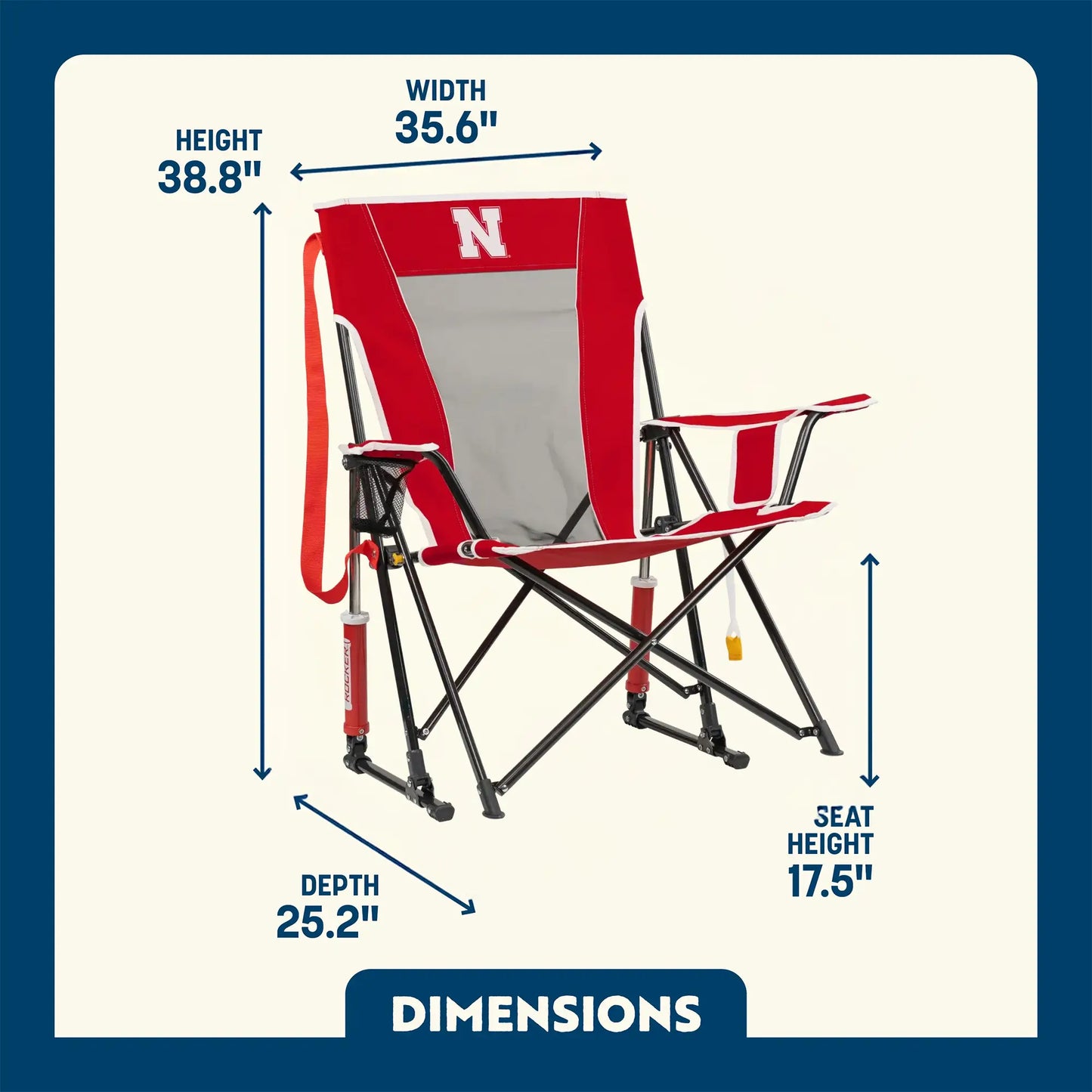 College Comfort Pro Rocker™ - Nebraska Cornhuskers - Fan Choice