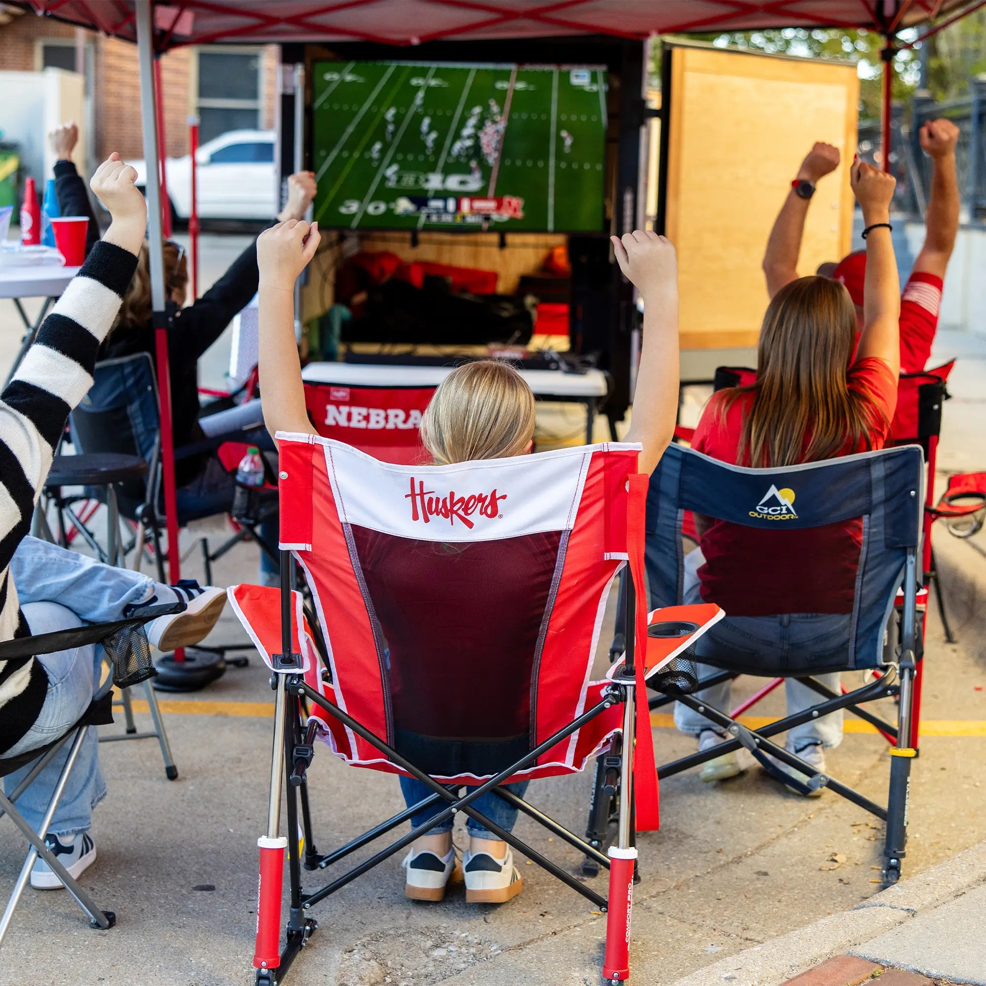 College Comfort Pro Rocker™ - Nebraska Cornhuskers - Fan Choice